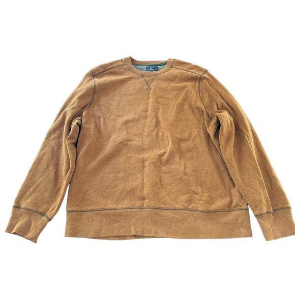 GH Bass Sweater Men's XL Rust Brown Pullover Long Sleeve Crew Neck Winter Fall - Picture 2 of 8